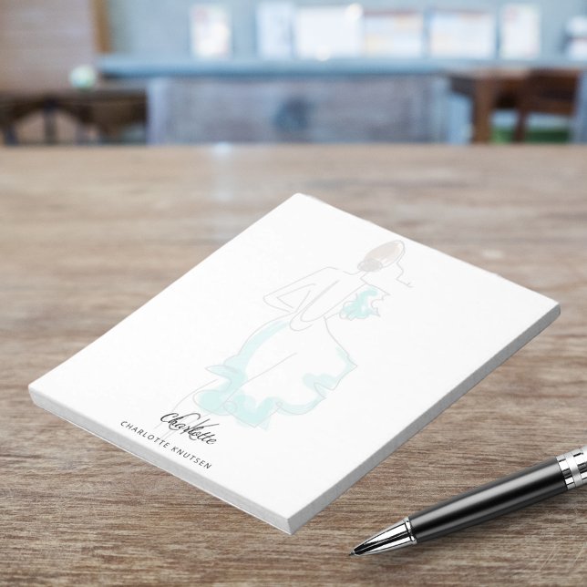 Custom artwork sketch painting monogram notepad (Creator Uploaded)