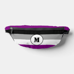 Custom asexuality flag bum bags