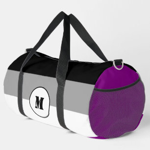 Custom asexuality flag duffle bag