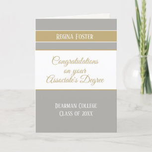 Custom Associate's college graduation card