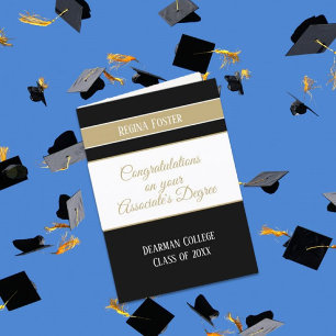 Custom Associate's degree college graduation card
