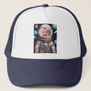 Custom Astronaut Cutout Photo Personalised  Trucker Hat