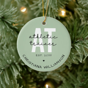 Custom Athletic Trainer AT athletic training Ceramic Ornament