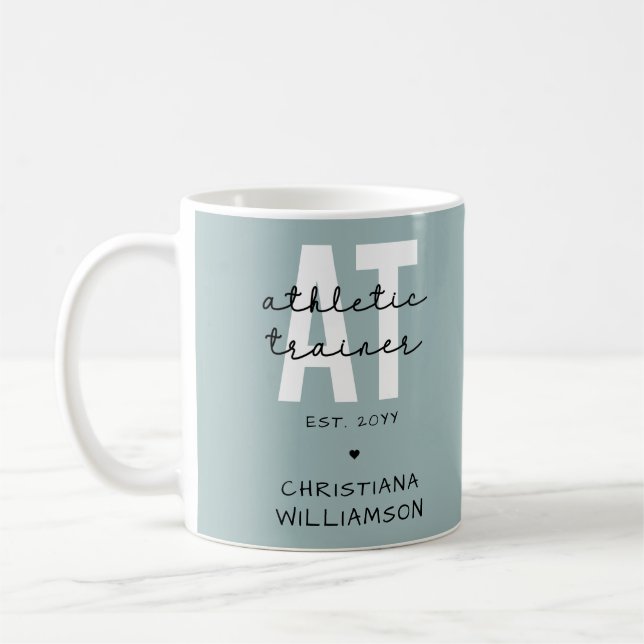 Custom Athletic Trainer AT athletic training Coffee Mug (Left)