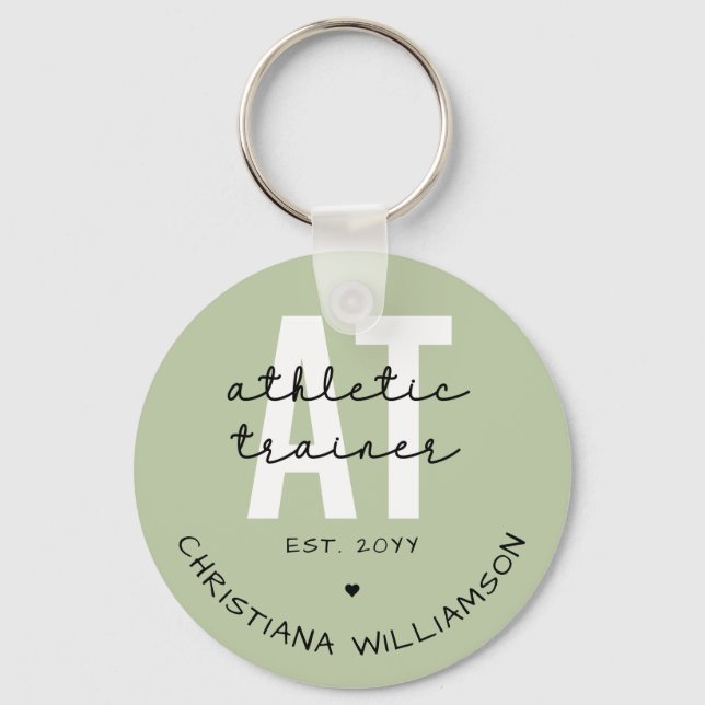 Custom Athletic Trainer AT athletic training Key Ring (Front)