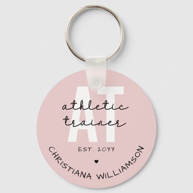 Custom Athletic Trainer AT athletic training Key Ring (Front)