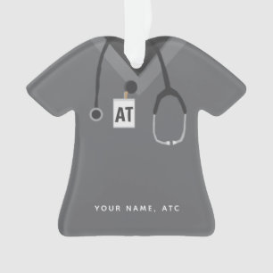 Custom Athletic Trainer ♥ Simple Scrubs Ornament