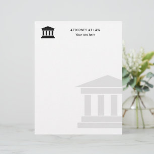 Custom attorney at law letterhead for lawyer firm