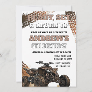 Custom ATV Racing boy Birthday Party Invitation 