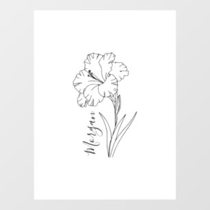 Custom August Gladiolus Birth Flower Gift for Birt