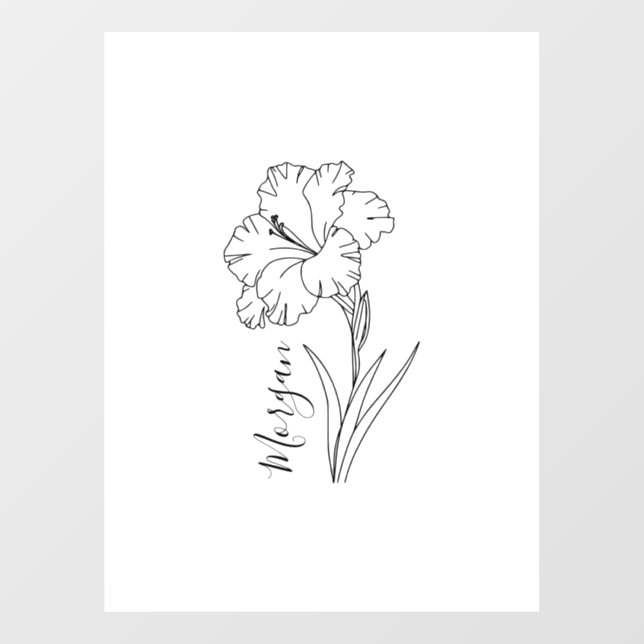 Custom August Gladiolus Birth Flower Gift for Birt (Sheet)