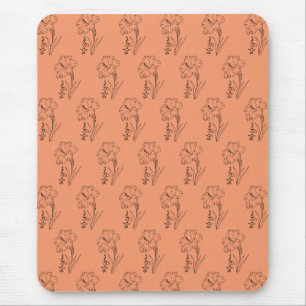 Custom August Gladiolus Birth Flower Gift for Birt Mouse Pad