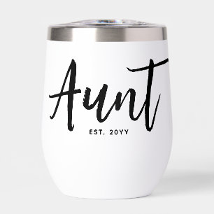 Custom Aunt Est. Modern Brush Script Typography