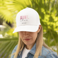 Custom Aunt Hat | Soft Pink Retro