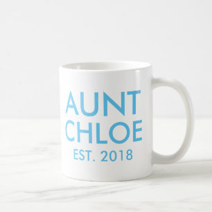 Custom Aunt Mug   New baby Pregnancy Announcement