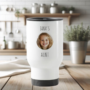 "Custom Aunt   Personalised Photo Gift  Travel Mug