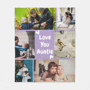 Custom Aunt Photo Throw Gift from Niece Blanket