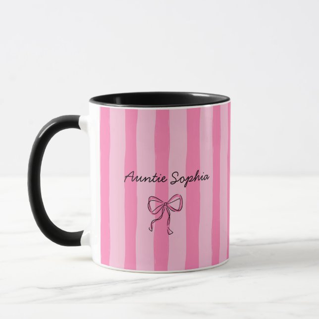 Custom Auntie Pregnancy Announcement Mug (Left)