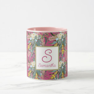 Custom Aussie Native Bush Blooms Pink Mug