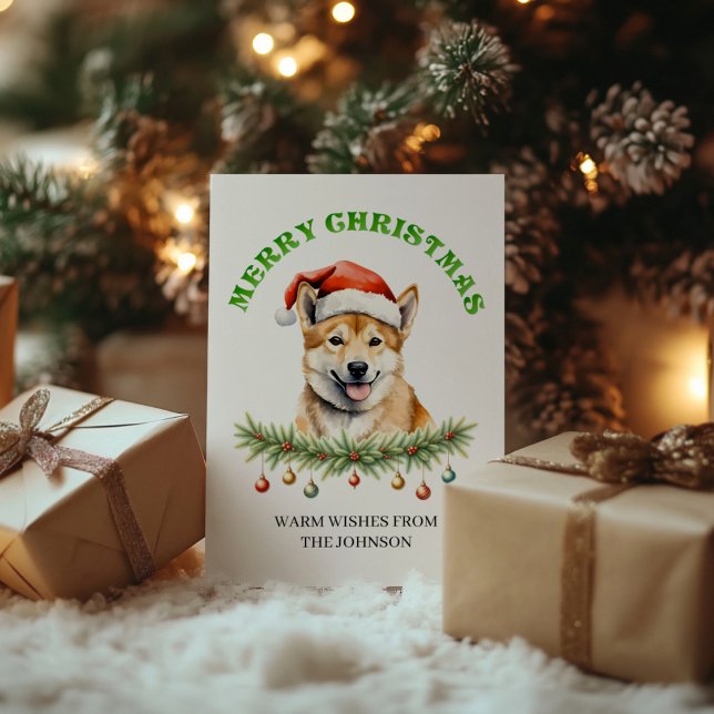 Custom Aussie Wildlife Dingo Family Christmas Card (Creator Uploaded)