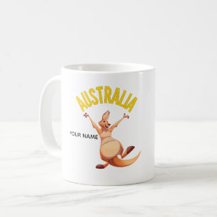 Custom Australia Soccer Fan Kangaroo Mug