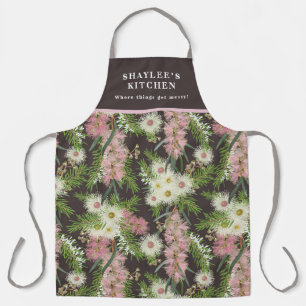 Custom Australian Bottlebrush Country Garden Apron