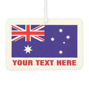 Custom Australian flag car air freshener