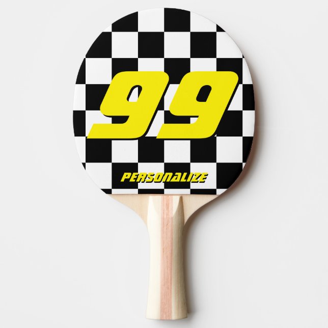 Custom auto racing pong paddle for table tennis (Front)