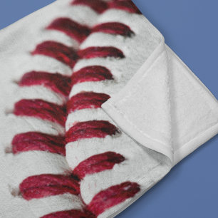 Custom Autographed Close-up Baseball Photo Fleece Blanket