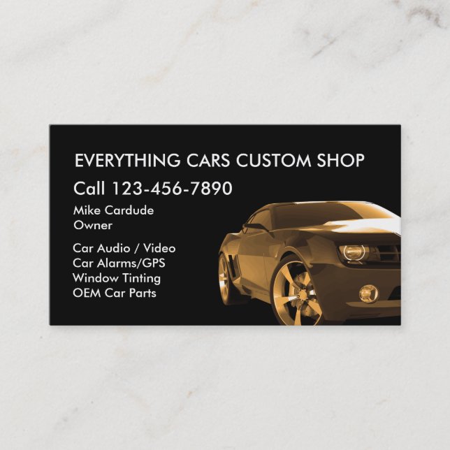 Custom Automotive Business Cards (Front)