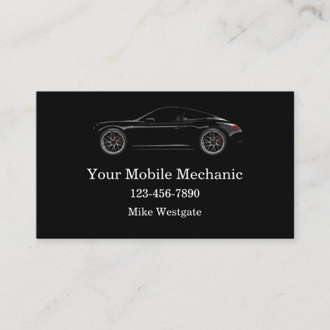 Custom Automotive Business Cards (Front)