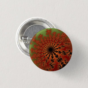 Custom Autumn Fractal Burst Small Round Button