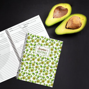 Custom Avocado and Lemon, Kitchen Recipe  Notebook