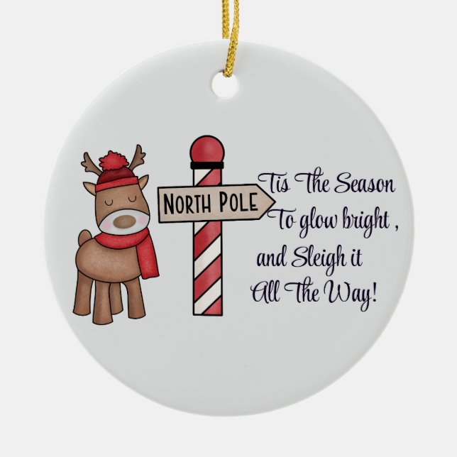 Custom Avocado Couple Ornament, Personalise Design Ceramic Ornament (Front)