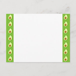 Custom Avocado Pattern Postcard