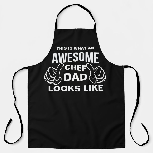 Custom Awesome Dad - Personalised Chef Apron (Front)