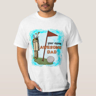 Custom Awesome Golf Dad  T-Shirt