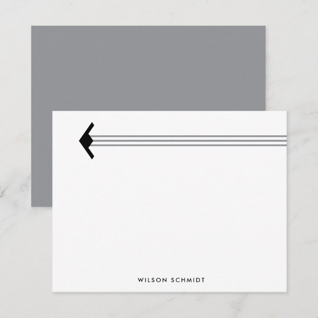 Custom B-21 Bomber and Stripe Contrail Stationery  Card (Front/Back)