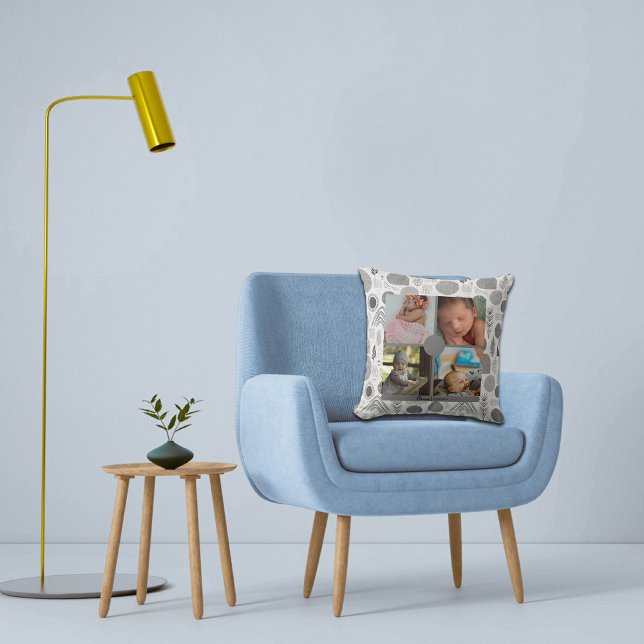 Custom Baby 4 Photo Collage Cushion (Creator Uploaded)