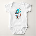 Custom Baby Biologist Name Tag Science Lab Coat Baby Bodysuit<br><div class="desc">Dress your little one in adorable scientific style with our Custom Future Baby Scientist Name Tag Lab Coat bodysuit. This unique baby bodysuit features a mini lab coat design complete with a customisable name tag, making your baby the star scientist in the making. Customise with baby's name or with field...</div>