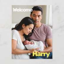 custom Baby Birth Announcement – Minimal