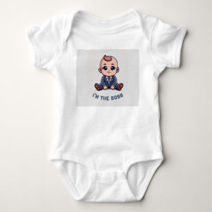 Custom Baby Bodysuit–"I'm the Boss" Photo & Text Bodysuit