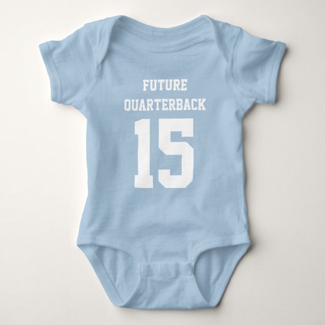Custom Baby Boy Football Jersey Bodysuit (Front)