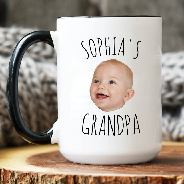 Custom Baby Face Baby Photo Christmas Grandpa Gigi Mug (Creator Uploaded)