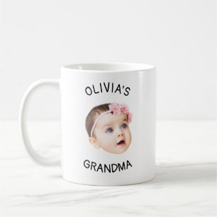 Custom Baby Face for Grandma New Christmas Birth Coffee Mug