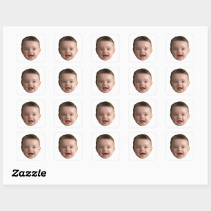 Custom Baby Face, Funny custom photo Square Sticker