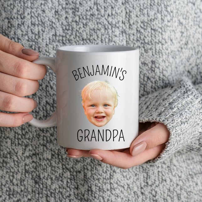 Custom Baby Face Grandma Grandpa Baby Picture Mug (Creator Uploaded)