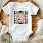 Custom Baby Face Kid Matching Birthday Party Group Baby Bodysuit<br><div class="desc">Custom Baby Face Kid Matching Birthday Party Group Baby Bodysuit</div>