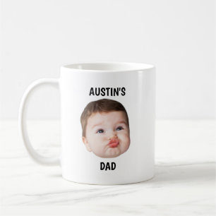 Custom Baby Face Mug 1st Fathers Day, CUSTOM KIDS