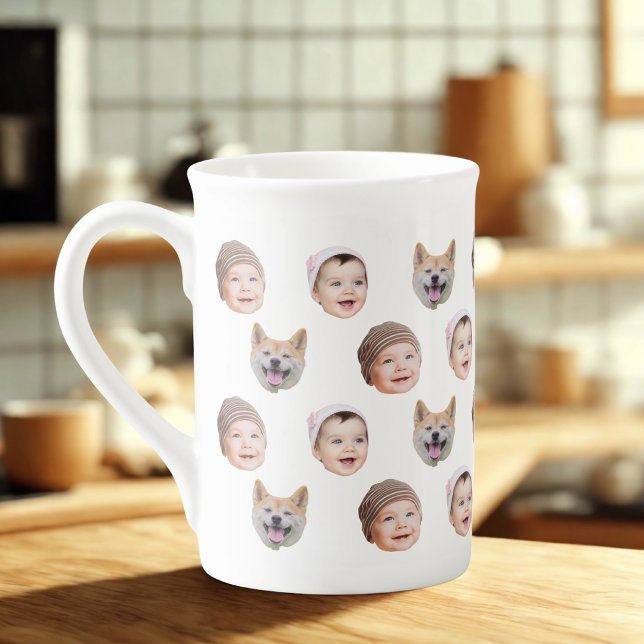 Custom Baby Face Mug, Custom Family 3 Photos mug (Creator Uploaded)